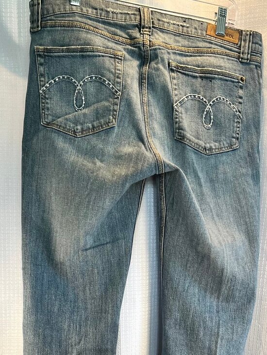 Petrol Denim - Vintage Petrol Heartbreaker Bootcut Western Jeans size 14 32x32